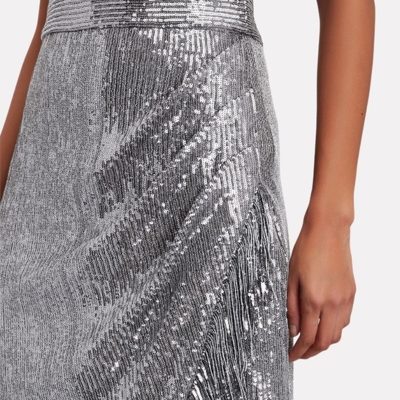 Gunmetal sequins cocktail dress - Picture 4 of 8